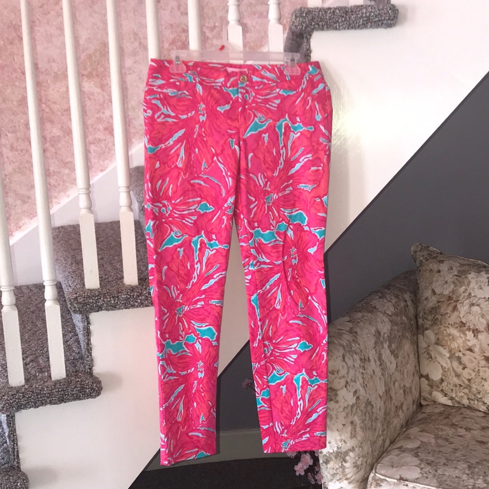 Lilly Pulitzer Flirty Sea Kelly Skinny Ankle Pant